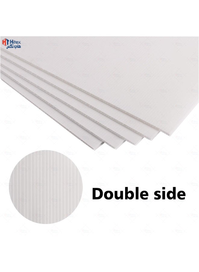 هيتكس ألواح بولي بروبيلين مموجة 100 سم × 180 سم (عبوة من 3 قطع) - أبيض، 2 مم | لوح بلاستيكي مموج مقاوم للماء من البولي بروبيلين | خفيف الوزن ومتين للاستخدام في أعمال التسقيف واللافتات والأعمال اليدوية والحماية - Image 3